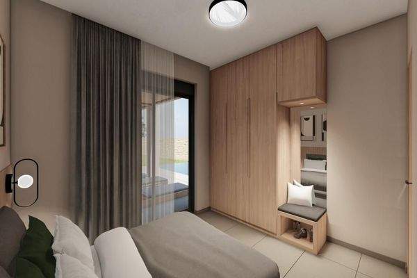 Kreta, Vamos: Projektresidenz mit Meerblick und Swimmingpool