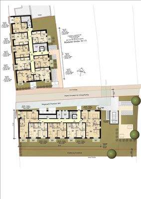 Lageplan Baukörper Erdgeschoss