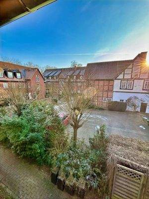 Blick in Richtung Innenhof / Parkplatz