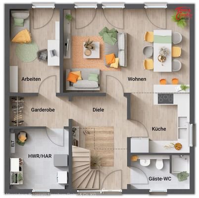 Grundriss EG zusätzl. Zimmer