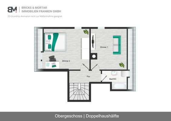 2D Grundriss Obergeschoss