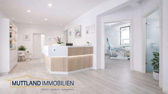 KI-generierte Praxiseinrichtung aus Diskretion