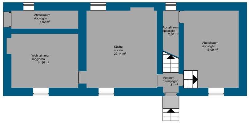 Grundriss Hauptgebäude Erdgeschoss