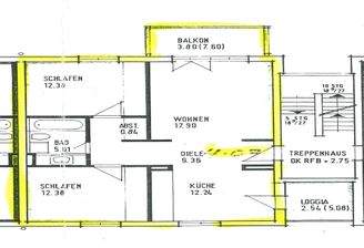 Grundriss 3-Zimmer-Wohnung