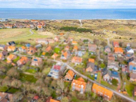 Aufnahme aus südlicher Richtung mit Blick nach Norden auf die Nordsee