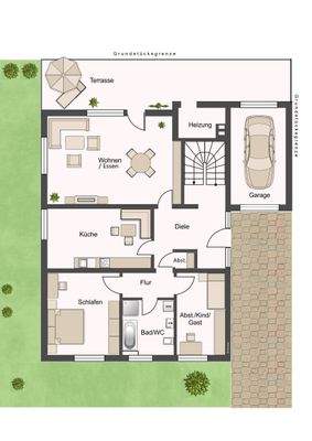 Grundriss EG- Grenzen