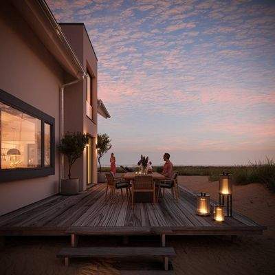 Abendstimmung im eigenen Haus