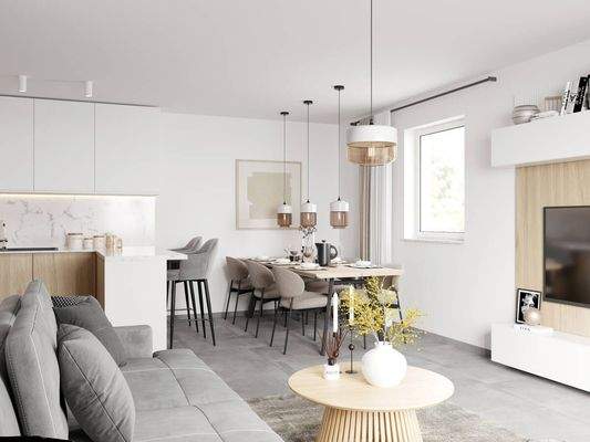 visualisierung Wohn-und Esszimmer