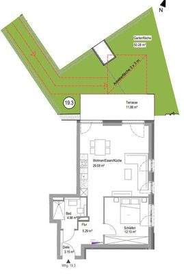 Grundriss Wohnung 19.3