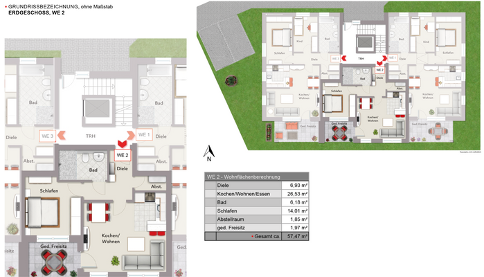 Grundriss WE 2