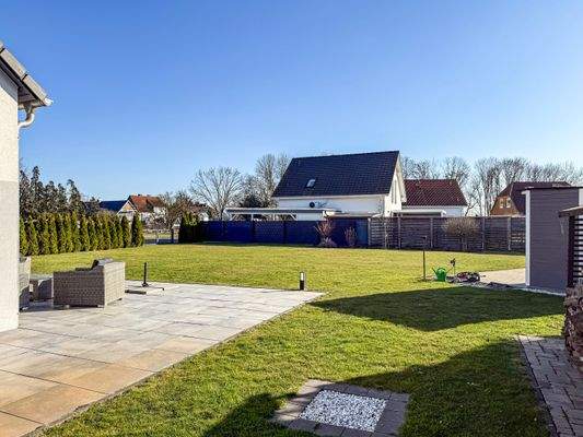 Blick auf das Grundstück