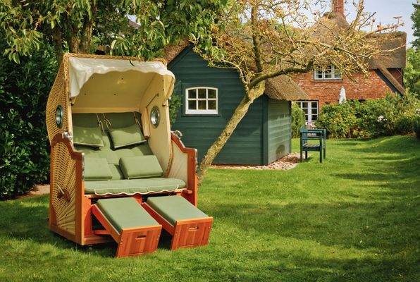 Gemütlicher Strandkorb für entspannte Stunden