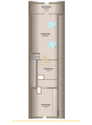 Grundriss Spitzboden