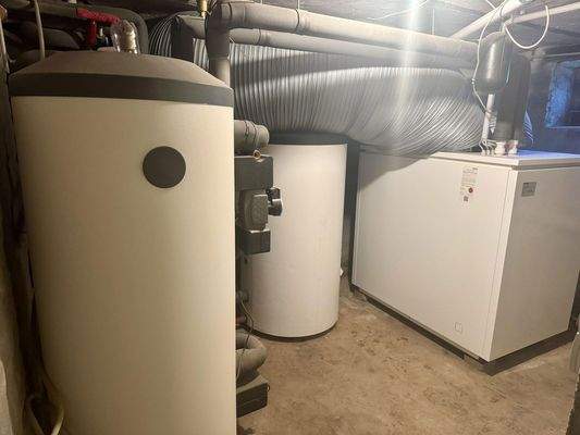 Innenliegende Wärmepumpe