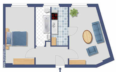 Visualisierter Grundriss