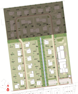 Lageplan 1. und 2. Abschnitt