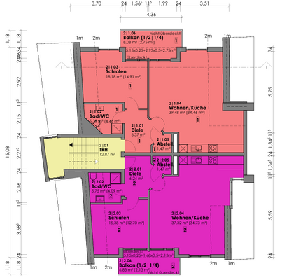 Grundriss Wohnung Nr. 1