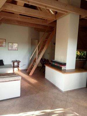 Offene Balken Wohnbereich