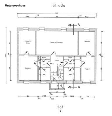 Grundriss Wohnungen 1 + 2