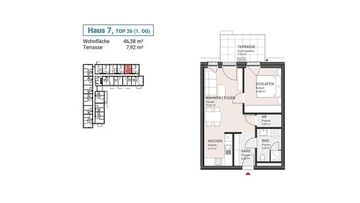 Haus 7, Top 26 (1. OG)