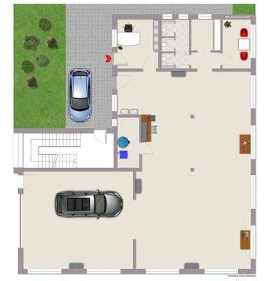 Erdgeschoss Halle + Büro