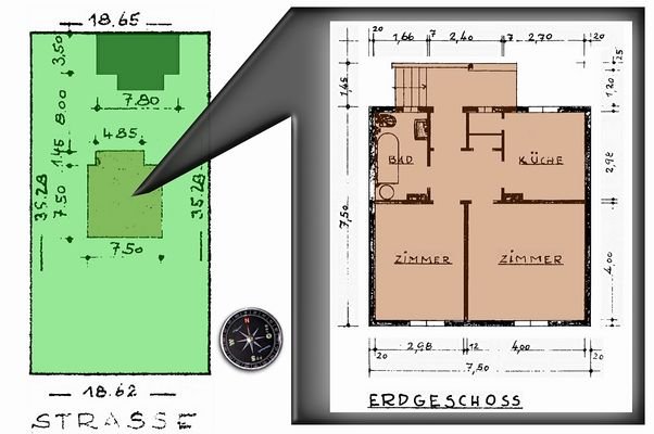 Lageplan und Grundrisse - EG