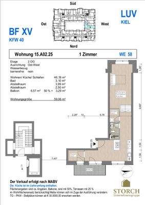 Grundriss WE 58 Baufeld XV 