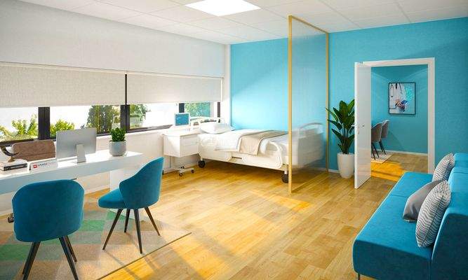 Visualisierung Behandlungszimmer - neue Praxis 