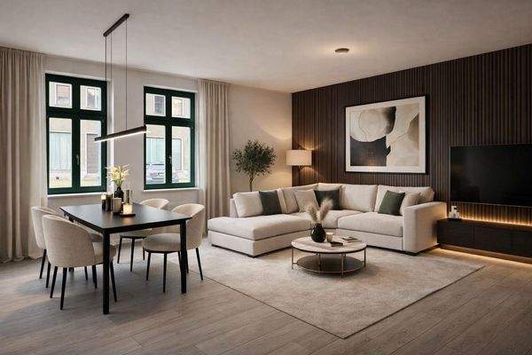 Wohnzimmer EG Einrichtungsbeispiel