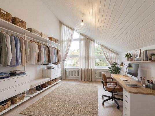 Ankleide-Büro Einrichtungsvorschlag