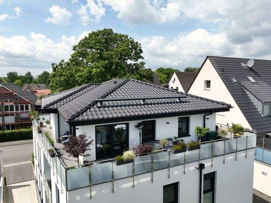 Rückansicht Vogelperspektive