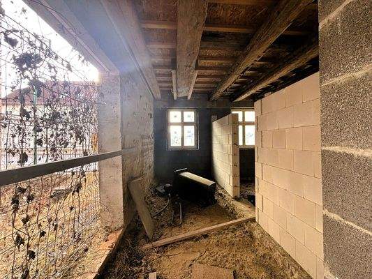 Zugang Giebelseite Vorderhaus