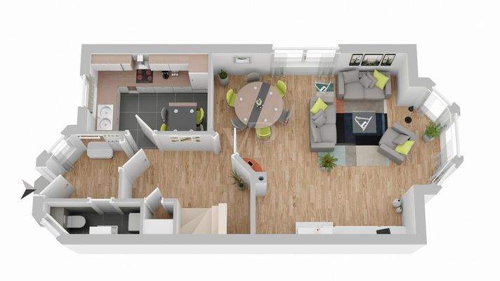 Grundriss Erdgeschoss 3D