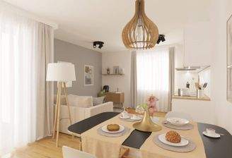 Lichtdurchfluteter Wohnbereich dank bodentiefer Fe