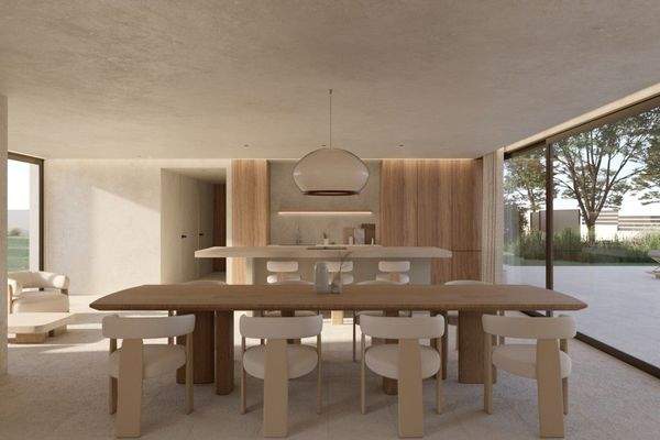 Moderne Villa mit Blick auf die Bucht von Palma und das Tramuntana-Gebirge in Son Gual