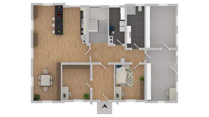 Grundriss-Skizze Erdgeschoss