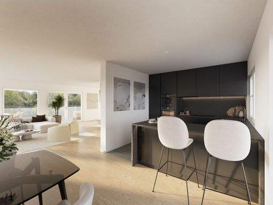 Virtuell eingerichtete Küche