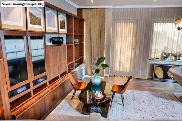 Wohnzimmer EG als Einrichtungsbeispiel (von KI erstellt)