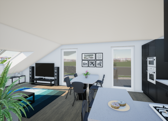 Wohnen/Essen/Kochen (Wohnbeispiel, Visualisierung)