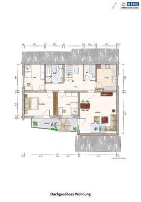 Grundriss Dachgeschosswohnung