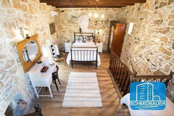 Kreta, Sivas: Traditionelles Steinhaus mit Swimmingpool