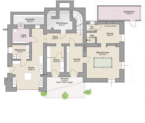 Skizze Gartengeschoß