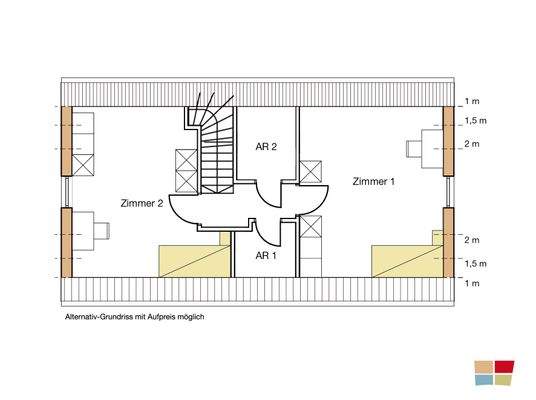 Dachgeschoss Alternativ-Grundriss Typ 2