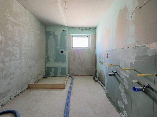 Badezimmer l Aktueller Baufortschritt