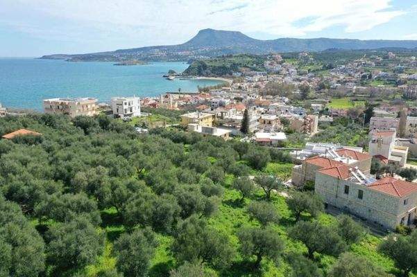 Kreta, Kalyves: Grundstück zum Verkauf in Kalyves mit atemberaubender Aussicht