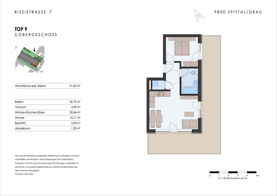 Grundriss Rizzistrasse TOP 09