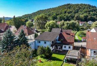 Luftbild Doppelhaus-Rückseite