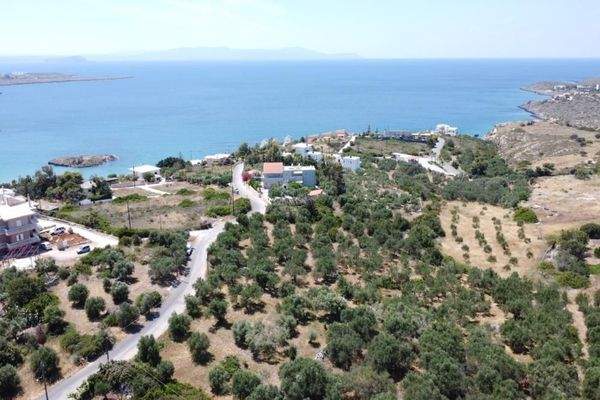Kreta, Kalathas: Grundstück mit Meerblick in der Nähe des Strandes zu verkaufen