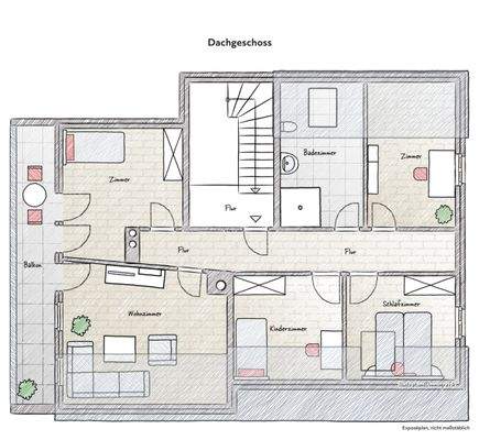 Dachgeschoss nach Ausbau