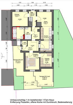 Umbauvorschlag 1...im bestehenden 1-Fam-Haus Entfernung Pizzaofen, offene Küche mit Durchbruch, Baderweiterung.png